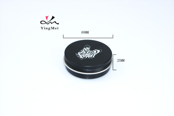 60ml Black Custom Screen Print Aluminum Cosmetic Jar