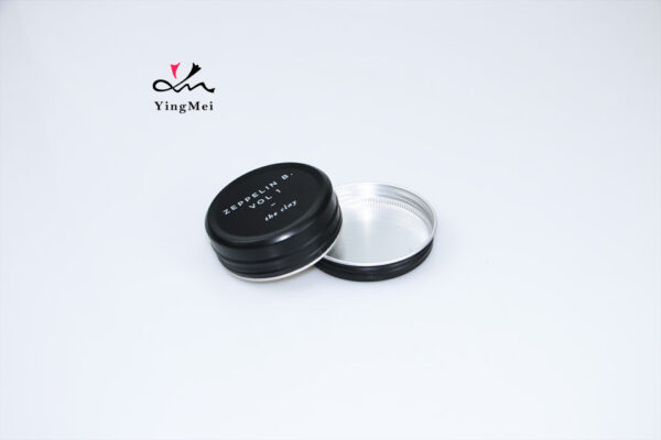 60ml Black Custom Screen Print Aluminum Cosmetic Jar
