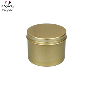 50ml Gold Screw Lid Metal Box - Leakproof Cosmetic Storage