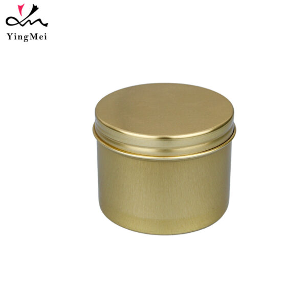 50ml Gold Screw Lid Metal Box - Leakproof Cosmetic Storage