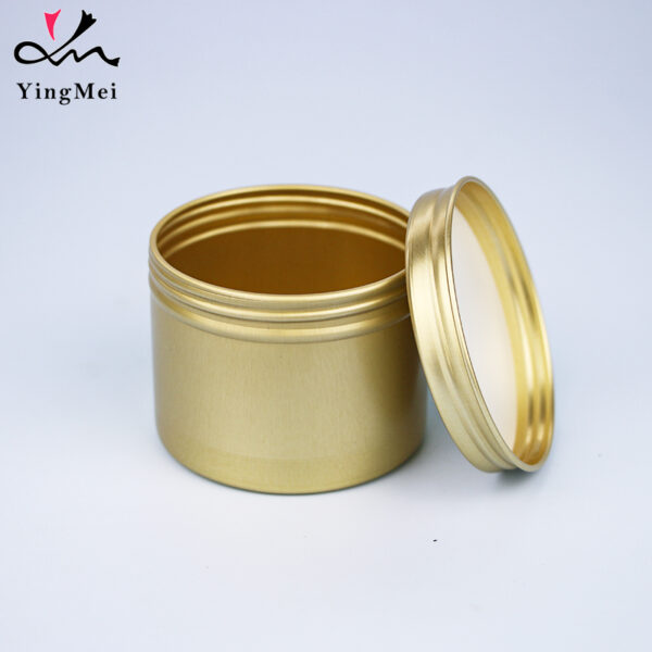 50ml Gold Screw Lid Metal Box - Leakproof Cosmetic Storage