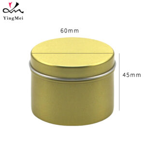80ml Gold Aluminum Can with Lid Airtight Cosmetic Container