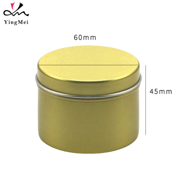 80ml Gold Aluminum Can with Lid Airtight Cosmetic Container