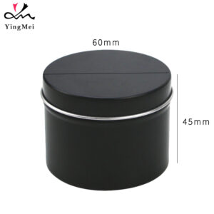 Custom 80ml Black Aluminum Tin Luxury Slide-Lid coffee Can