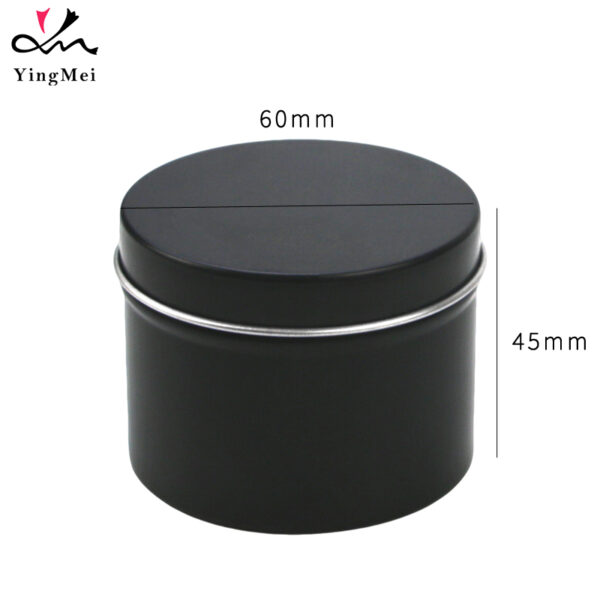 Custom 80ml Black Aluminum Tin Luxury Slide-Lid coffee Can