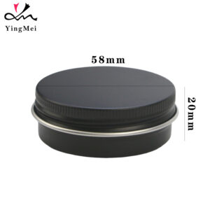 50ml Black Aluminum Can Empty Wholesale with Screw Cap