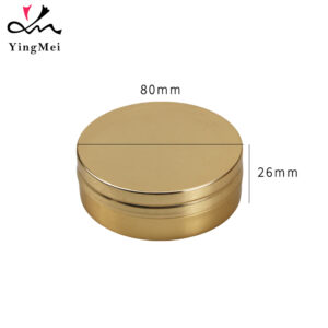 100ml Gold Anodized Aluminum Jar Airtight Cosmetic Container1