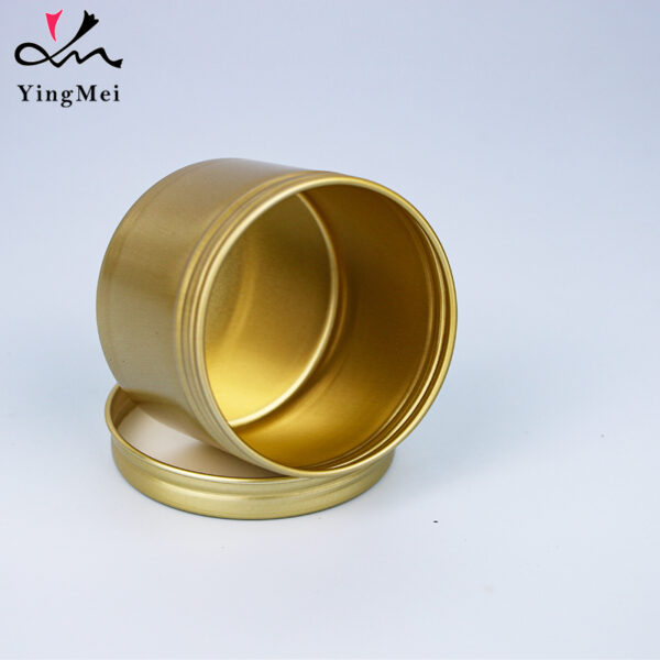 50ml Gold Screw Lid Metal Box - Leakproof Cosmetic Storage