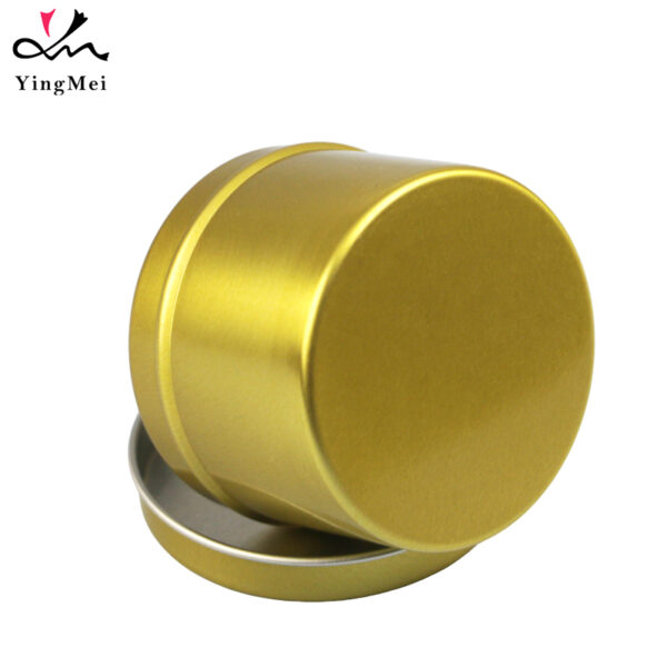 80ml Gold Aluminum Can with Lid Airtight Cosmetic Container