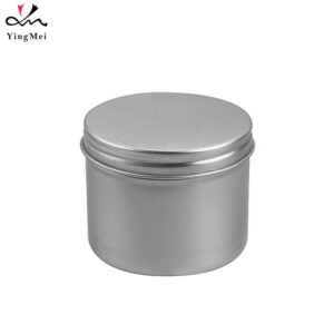 100ml silver aluminum jar cream storage can with screw cap