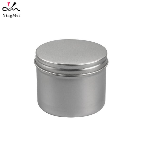 100ml silver aluminum jar cream storage can with screw cap