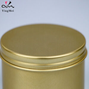 50ml Gold Screw Lid Metal Box - Leakproof Cosmetic Storage