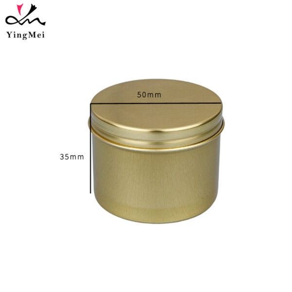 50ml Gold Screw Lid Metal Box - Leakproof Cosmetic Storage