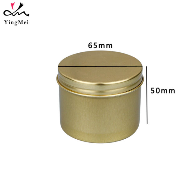 60ml Gold Screw Lid Metal Box - Leakproof Cosmetic Storage