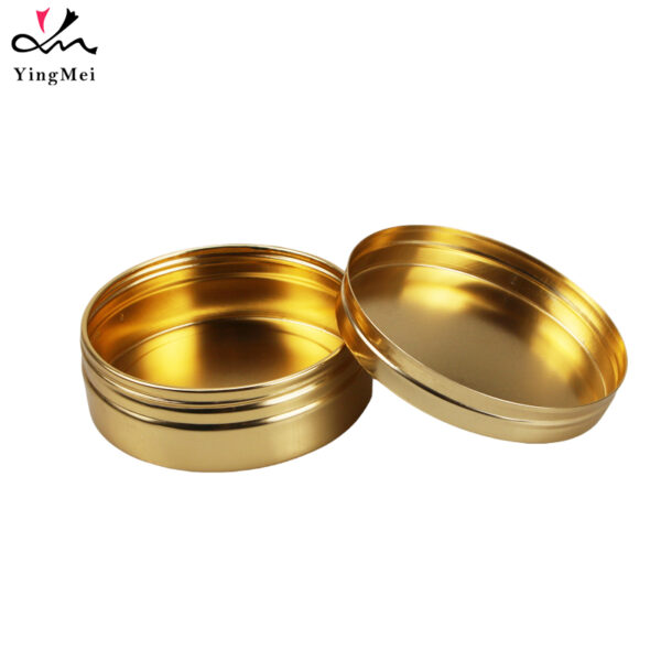 100ml Gold Anodized Aluminum Jar Airtight Cosmetic Container1