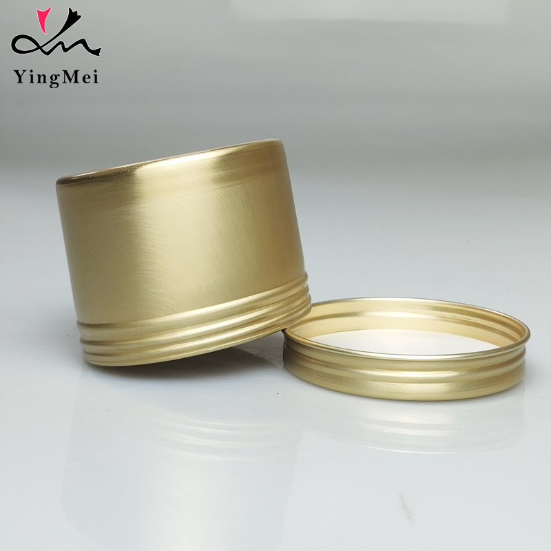 60ml Gold Screw Lid Metal Box - Leakproof Cosmetic Storage