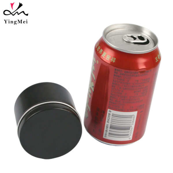 Custom 80ml Black Aluminum Tin Luxury Slide-Lid coffee Can