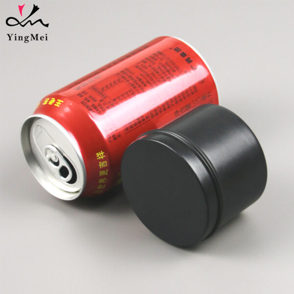 Portable 100ml Matte Black Aluminum Slide Top Can