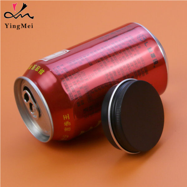 50ml Black Aluminum Can Empty Wholesale with Screw Cap