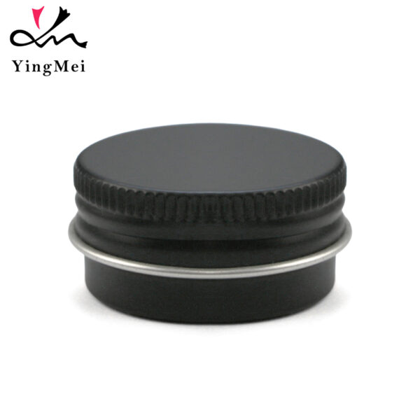 15ml Black Aluminum Jar - Empty Cosmetic Container