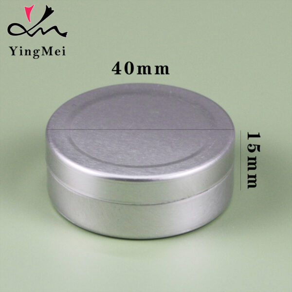 Silver Aluminum Slider Box 15ml - Refillable Metal Container