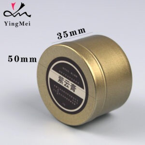 50ml Frosted Gold Aluminum Box Slide Lid Storage Tin