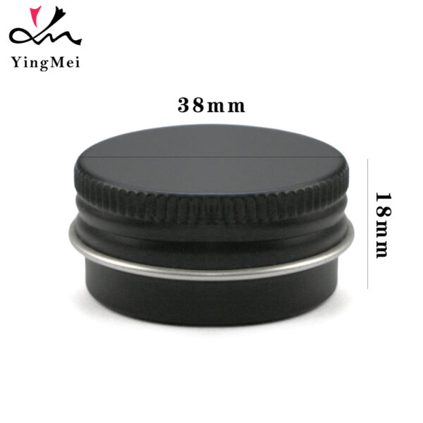 15ml Black Aluminum Jar - Empty Cosmetic Container