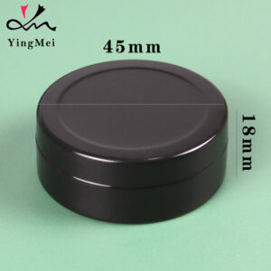 25ml Black Slip Lid Luxury Aluminum Jar Cosmetic Container