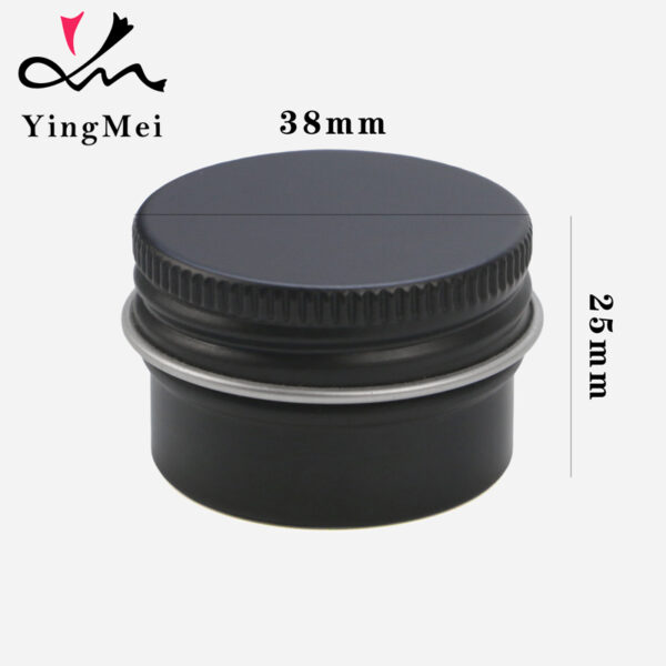 15ml Black Screw Top Aluminum Box - Airtight Container