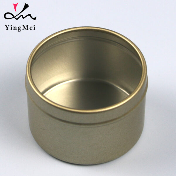 50ml Frosted Gold Aluminum Box Slide Lid Storage Tin