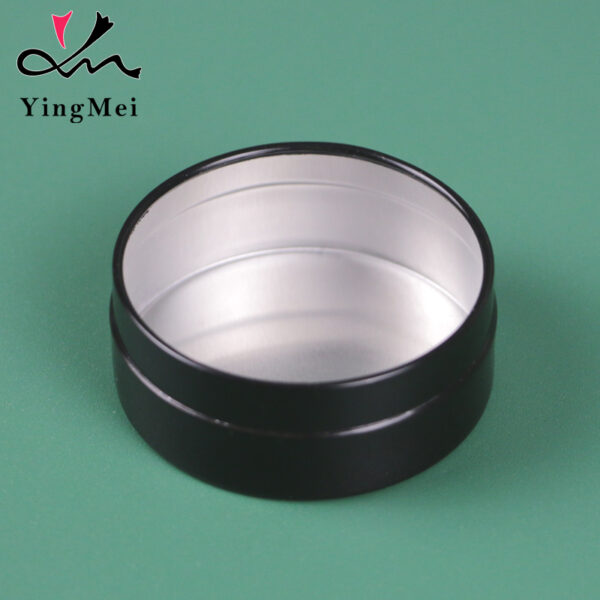 25ml Black Slip Lid Luxury Aluminum Jar Cosmetic Container