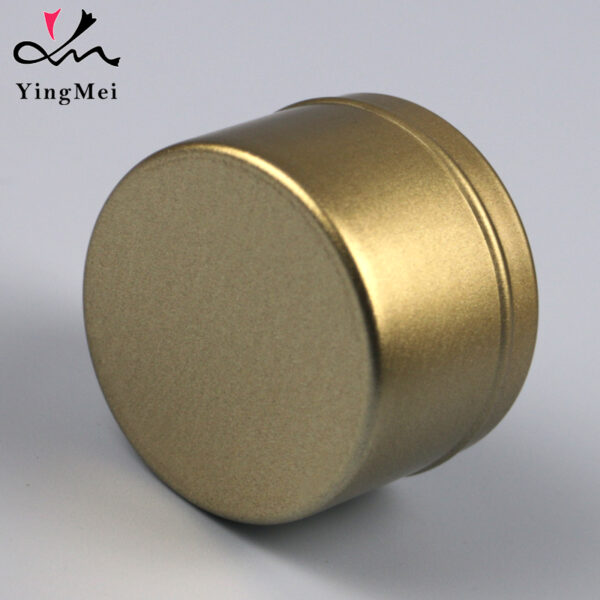 50ml Frosted Gold Aluminum Box Slide Lid Storage Tin