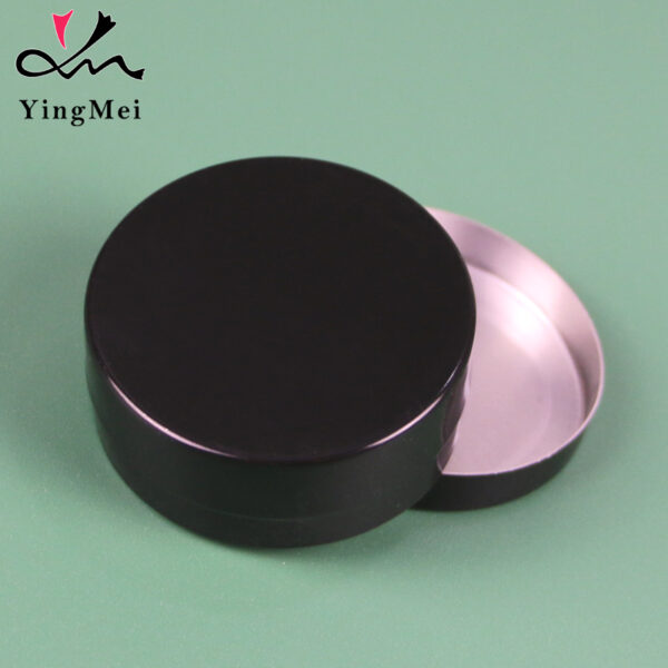 25ml Black Slip Lid Luxury Aluminum Jar Cosmetic Container