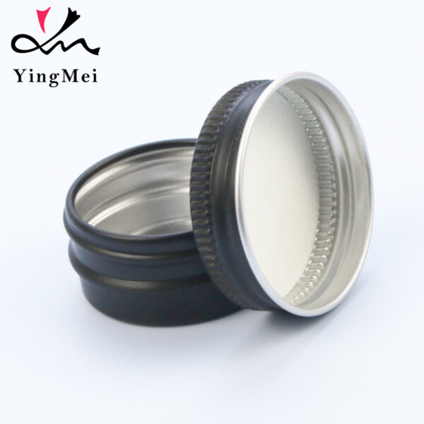 15ml Black Aluminum Jar - Empty Cosmetic Container
