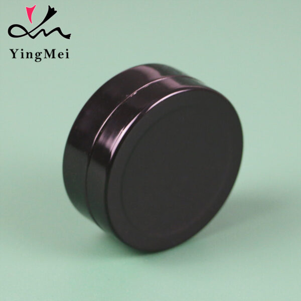 25ml Black Slip Lid Luxury Aluminum Jar Cosmetic Container
