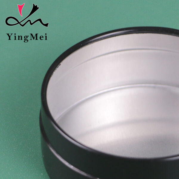 25ml Black Slip Lid Luxury Aluminum Jar Cosmetic Container