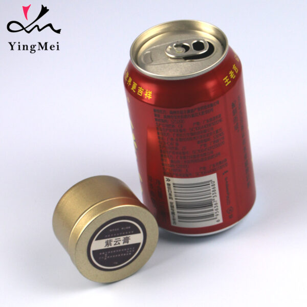 50ml Frosted Gold Aluminum Box Slide Lid Storage Tin