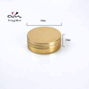 100ml Gold Anodized Aluminum Jar Airtight Cosmetic Container