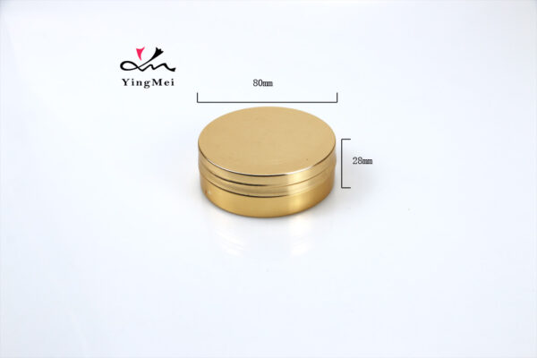 100ml Gold Anodized Aluminum Jar Airtight Cosmetic Container