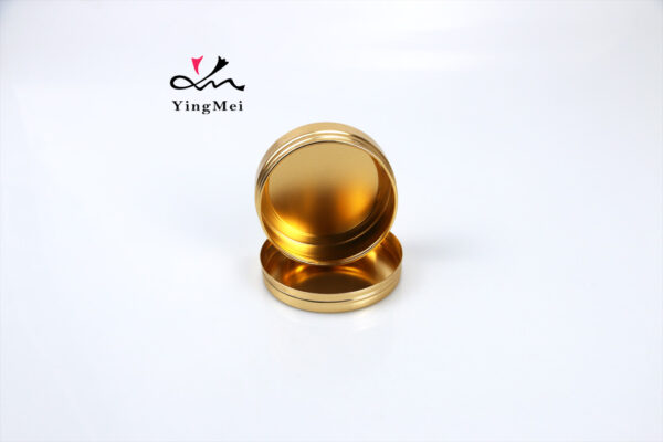 100ml Gold Anodized Aluminum Jar Airtight Cosmetic Container