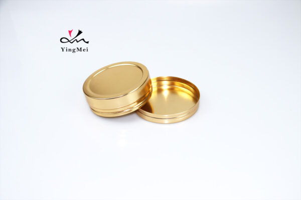 100ml Gold Anodized Aluminum Jar Airtight Cosmetic Container