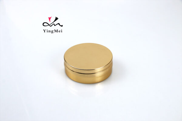 100ml Gold Anodized Aluminum Jar Airtight Cosmetic Container