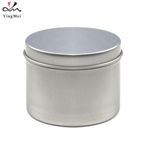 200ml Silver Aluminum Can with Telescoping Flat Interior Lid
