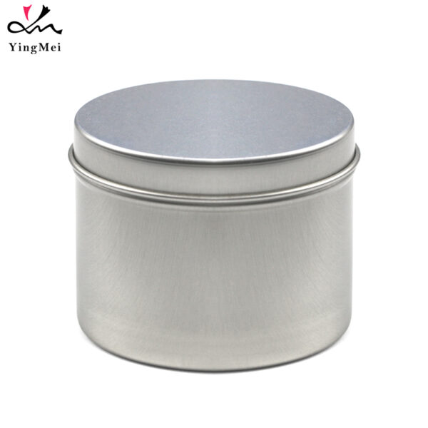 200ml Silver Aluminum Can with Telescoping Flat Interior Lid