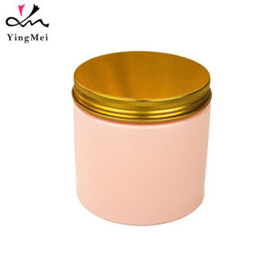 350ml pink empty PET plastic jar with aluminum seal cap