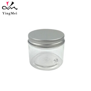 50ml Refillable empty clear pet plastic jar sealed jar
