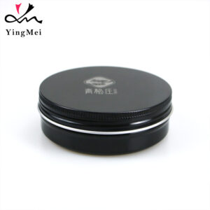 100ml bright black laser aluminum can cosmetic packaging