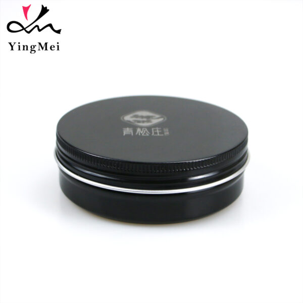 100ml bright black laser aluminum can cosmetic packaging