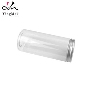 330ml Clear PET jar with Aluminum Cap Dry goods storage