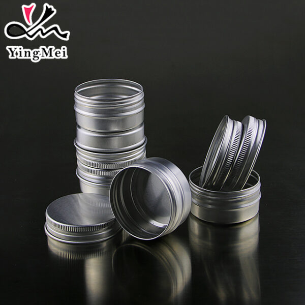 30ml silver aluminum can with Seal Lids cosmetic Cream jar